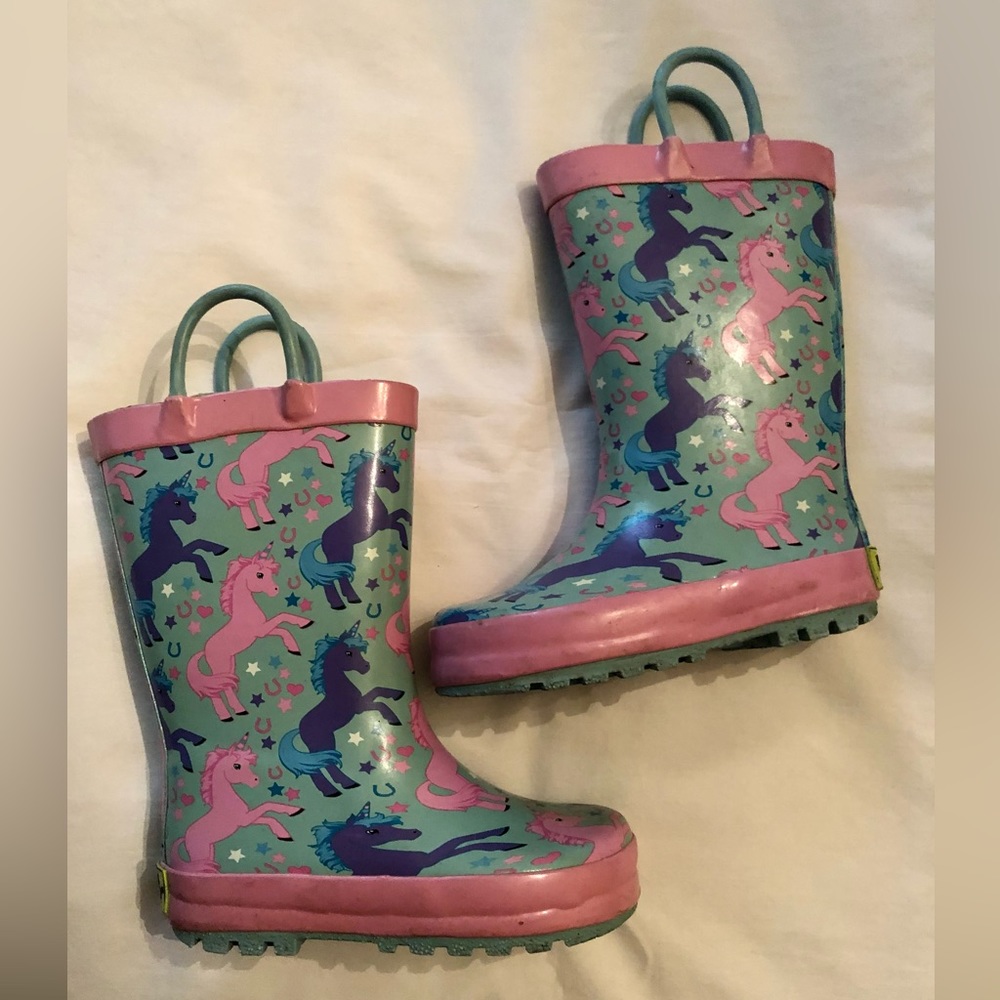 Unicorn Rain Boots size 7 8